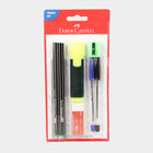 2 Pcs. Plastic 2 In 1 Stationery Kit - Colour/Design May Vary, , small image number null