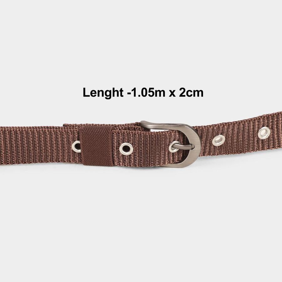 Women's Brown Nylon and Polyester Belt, , large