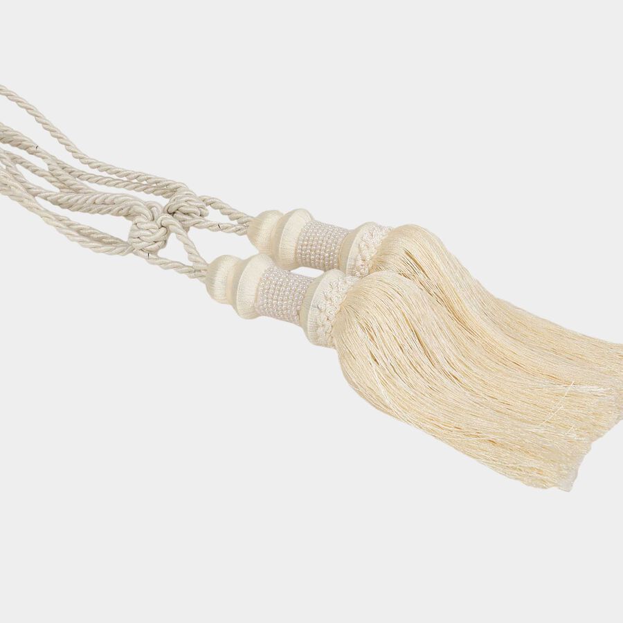 Cream Microfiber Tieback Rope, , large image number null