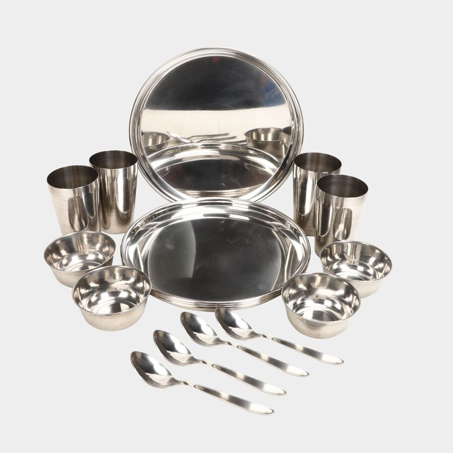 16 Pcs. Steel Dinner Set, , large image number null