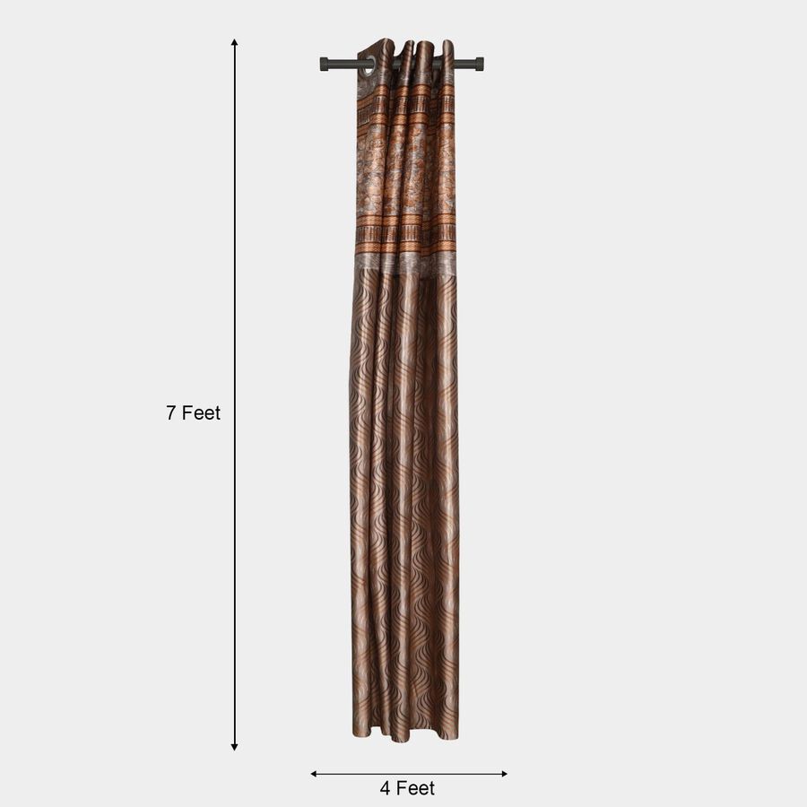 7ft. Brown Polyester Door Curtain, , large image number null