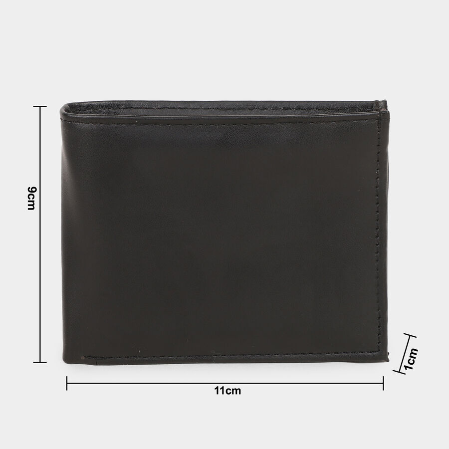 Black Polyurethane Wallet, , large