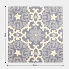 Grey Embroidered Floral Cushion Cover, , small