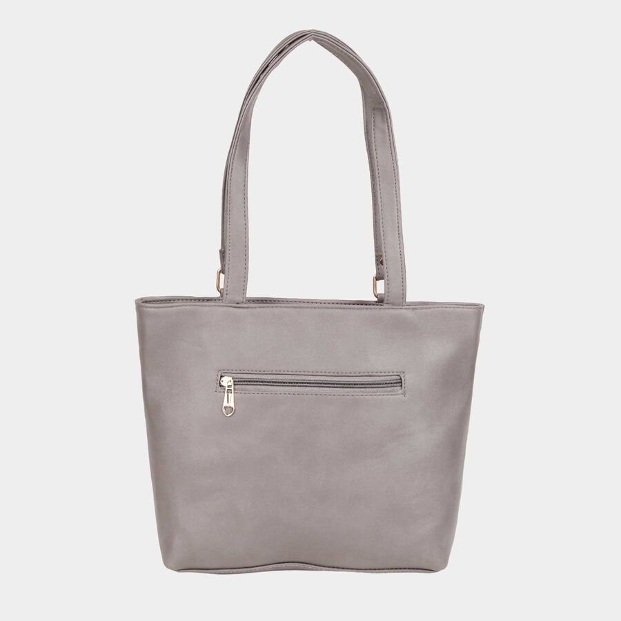 Women's Grey Polyurethane Hand Bag, , large image number null