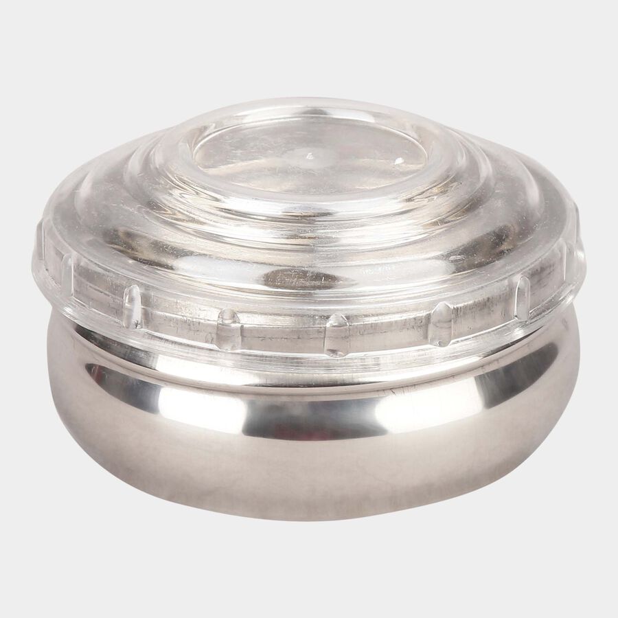 Stainless Steel Round Container (Poori Dabba) - 250 ml, , large image number null