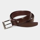 Men's Brown Polyurethane Formal Belt, , small