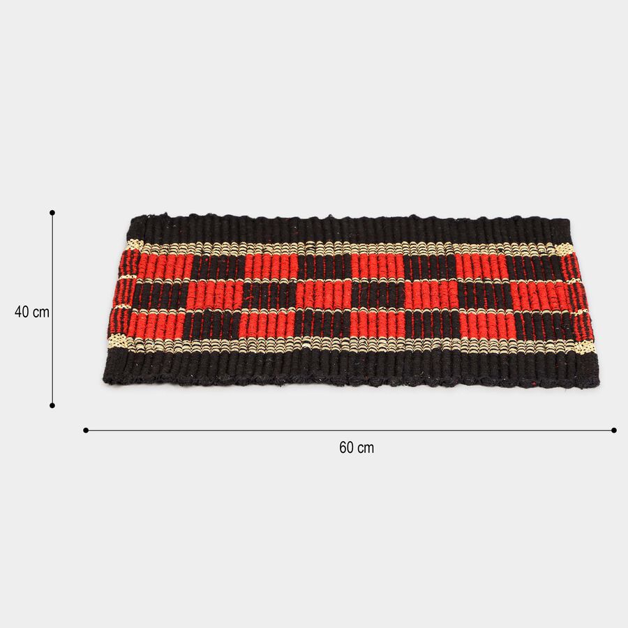 Maroon Polyester Cotton Door Mat, , large image number null