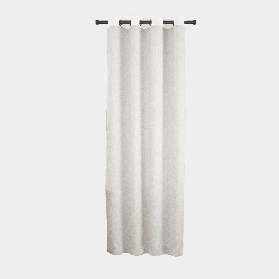7ft. Bedroom Off-White Linen Eyelet Window Curtains, , large image number null