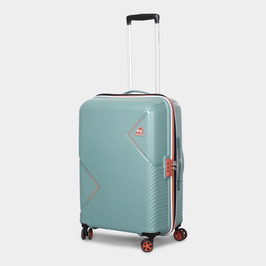 8-Wheel Light Green Polypropylene Hard Case Trolley, Medium, , large image number null