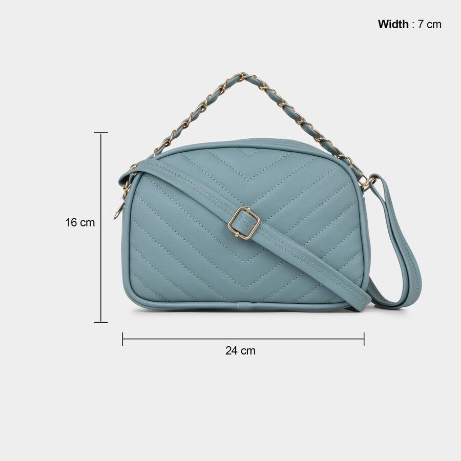 Women's Green Polyurethane Handbag, , large image number null