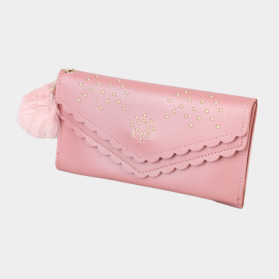 Women's Polyurethane Envelope/Zipper Hand Pouch, , large image number null