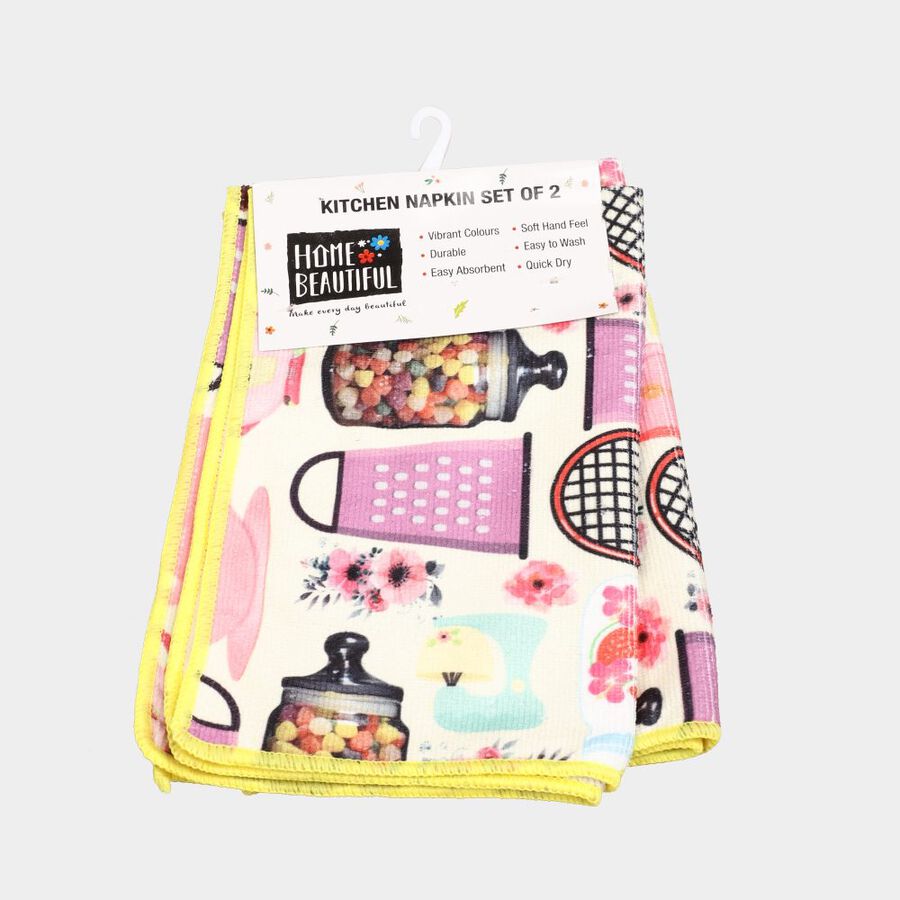 2 Microfiber Kitchen Napkins, , large image number null