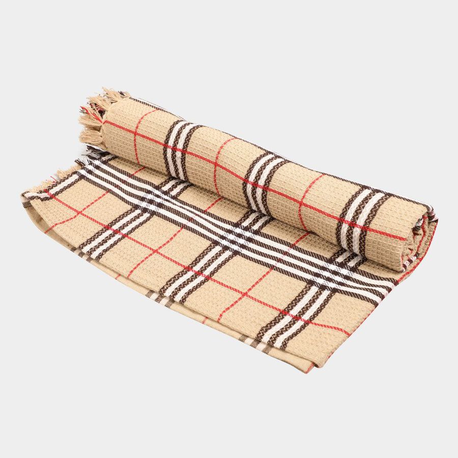 220 GSM Brown Cotton Blend Bath Towel, , large