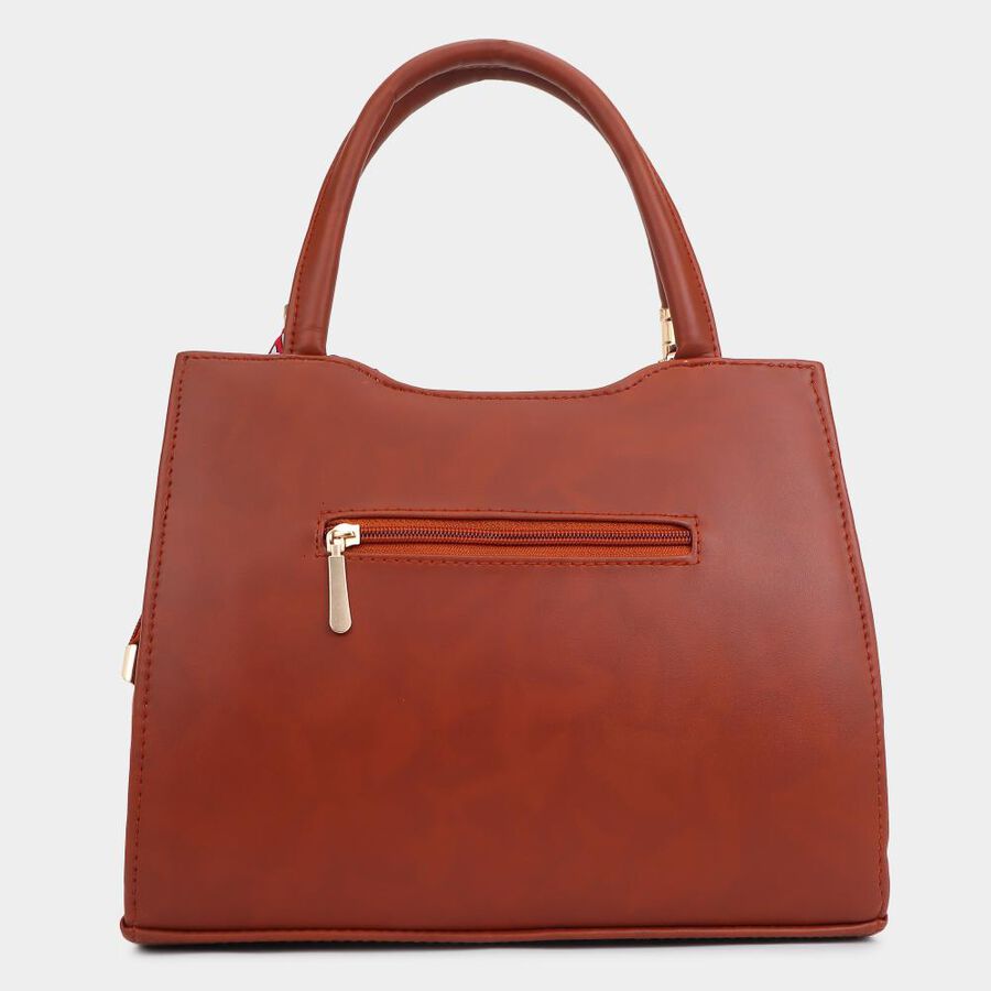 Women's Brown Polyurethane Hand Bag, , large image number null