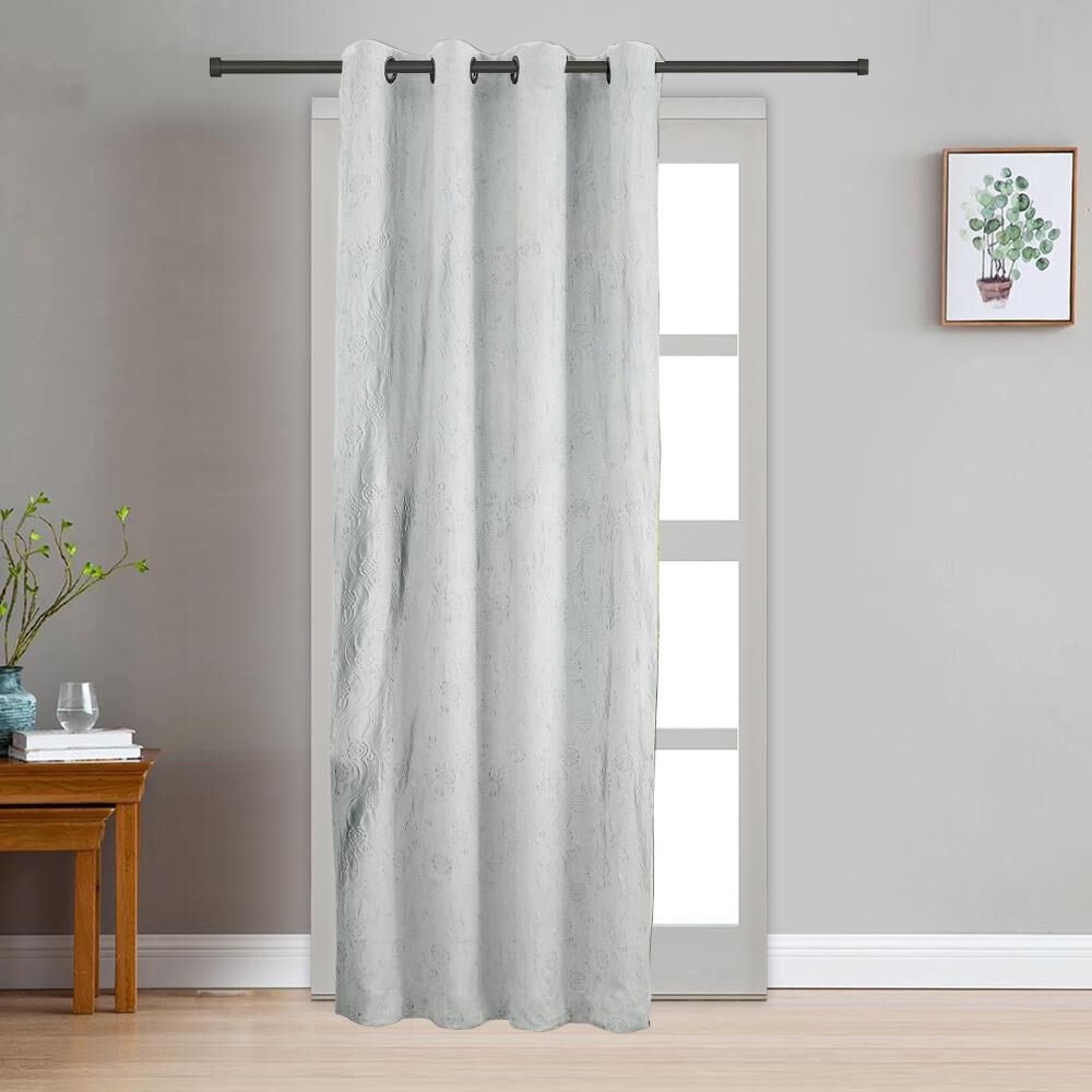 Home Beautiful                         7ft. Light Grey Microfiber Door Curtain