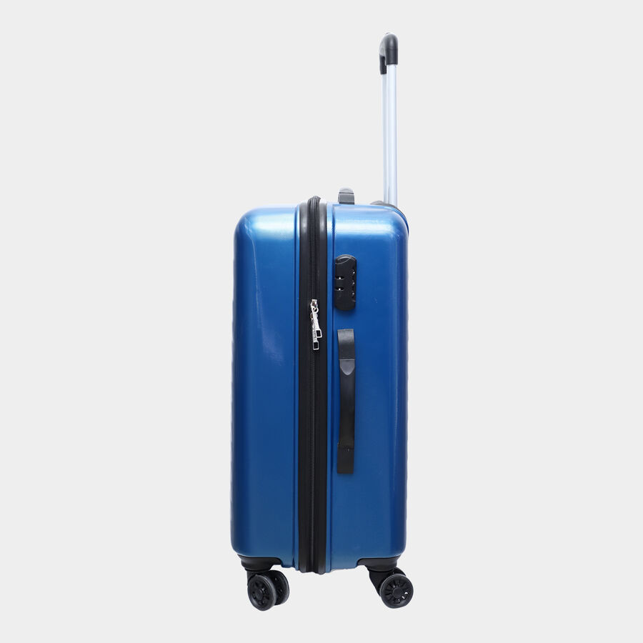 8-Wheel Blue Polycarbonate Hard Case Trolley, Medium, , large image number null