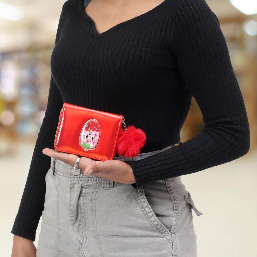 Women's Red Polyurethane Handbag, , large image number null