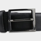 Men's Black Polyurethane Casual Belt, 34 in. Waist, , small image number null