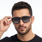 Men's Black Plastic Sunglasses, , small