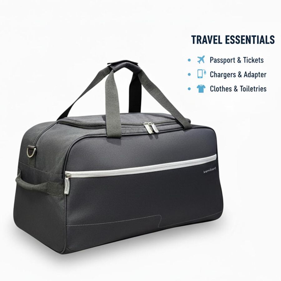 Black Polyester Duffle Trolley, , large image number null