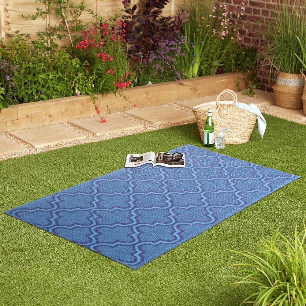 Home Beautiful                         Blue PVC Floor Mat