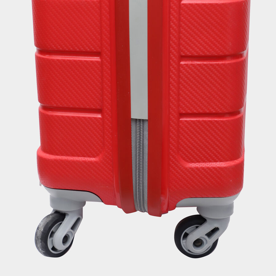 4-Wheel Red Polypropylene Hard Case Trolley, Small, , large image number null