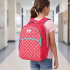 Kid's Pink Genie Girls Pink Heart Print Laptop Backpack, , small