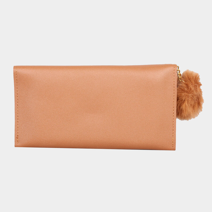 Women's Polyurethane Envelope/Zipper Hand Pouch, , large image number null