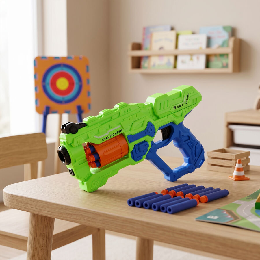 Kid's Star Fighter Swift Launch Soft Bullet Dart Gun, , large