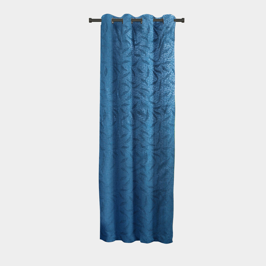 9ft. Dark Blue Microfiber Long Door Curtain, , large image number null