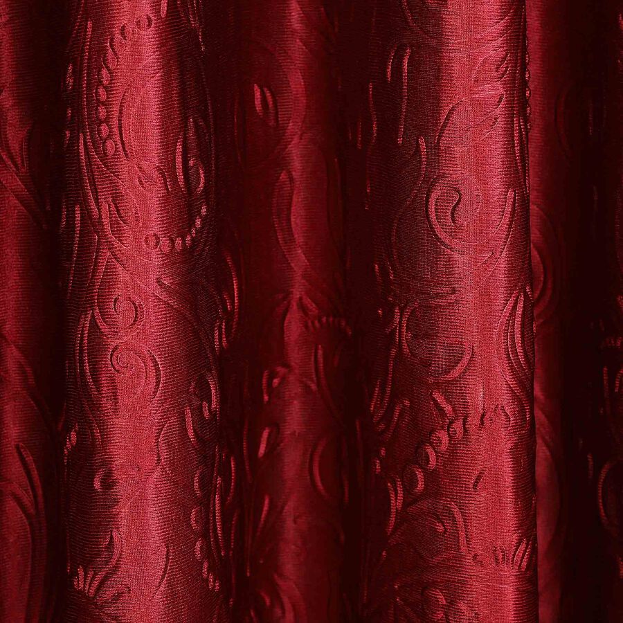 5ft. Maroon Window Curtain, , large image number null