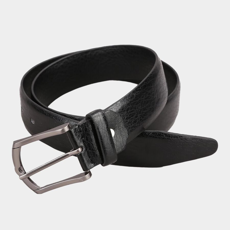 Men's Black Polyurethane Casual Belt, , large image number null