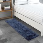 Blue Polyester Bedside Runner, , small