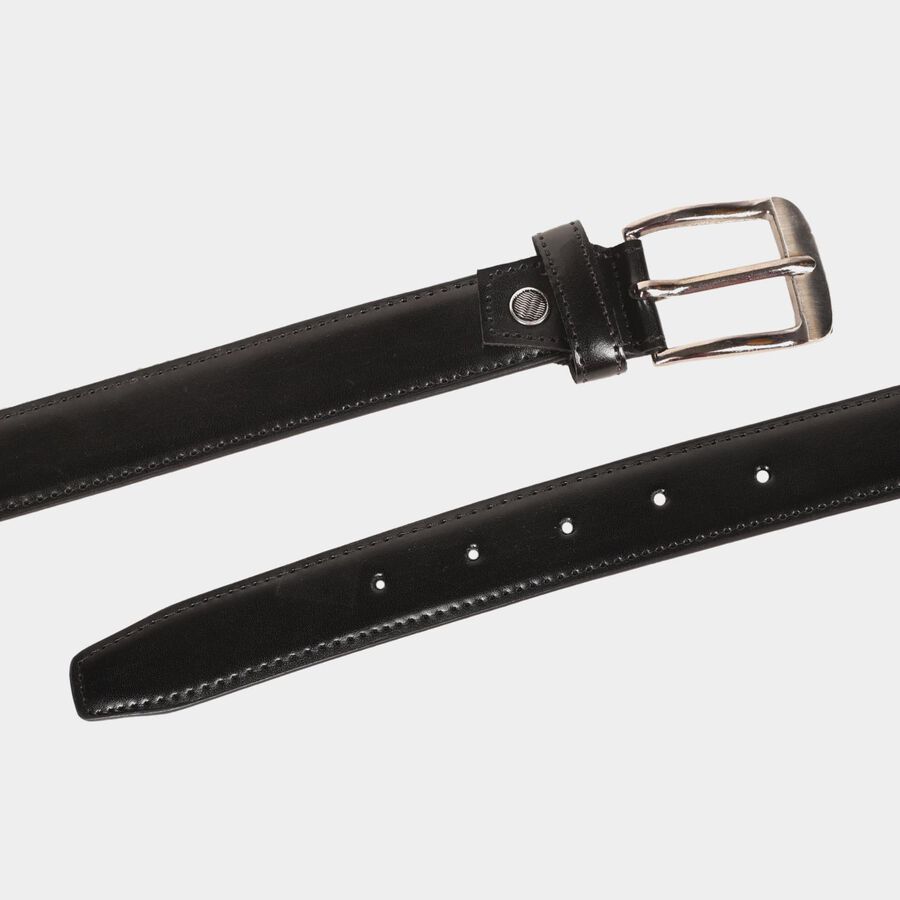 Men's Black Polyurethane Formal Belt, , large image number null