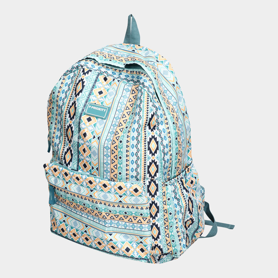 Women's Green Fabric Backpack, , large image number null