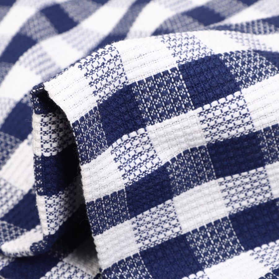 220 GSM Blue Cotton Blend Bath Towel, , large