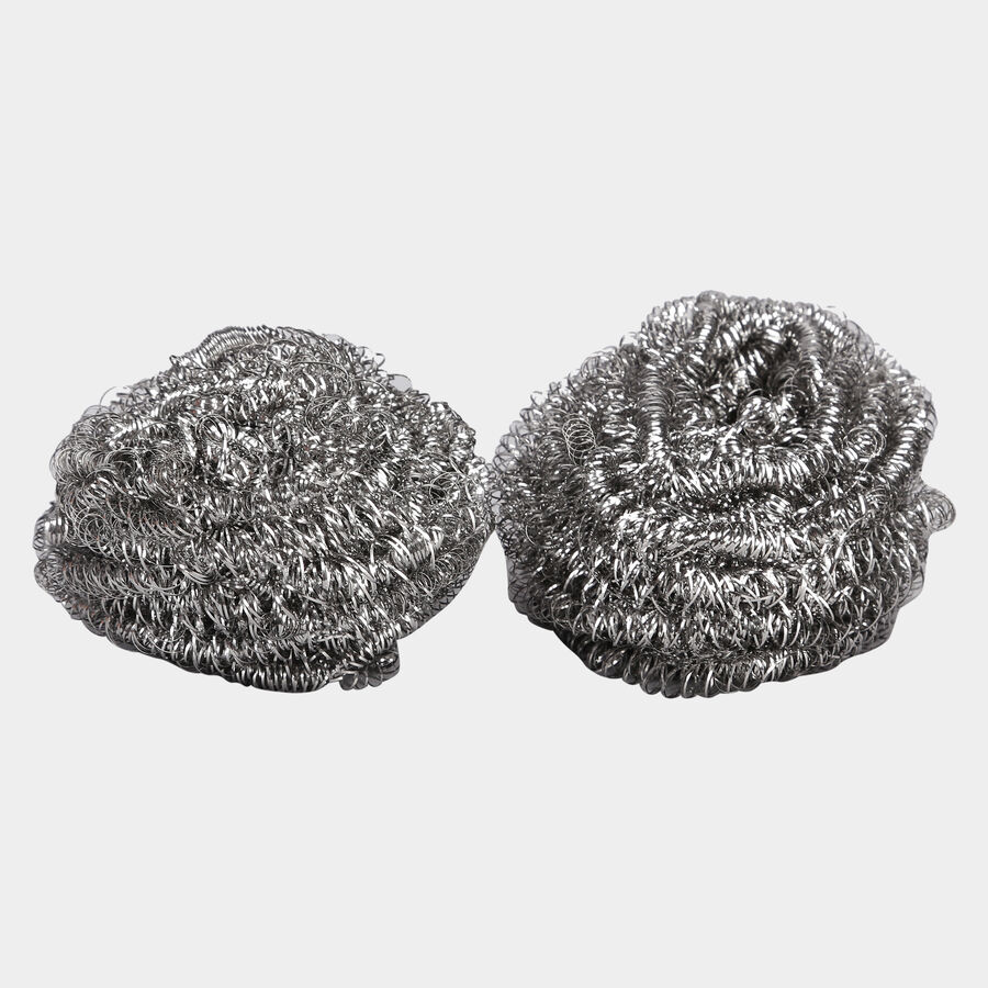 स्टेनलेस स्टील मल्टीपर्पज़ स्क्रबर (12gm) - 2 का सेट, , large image number null
