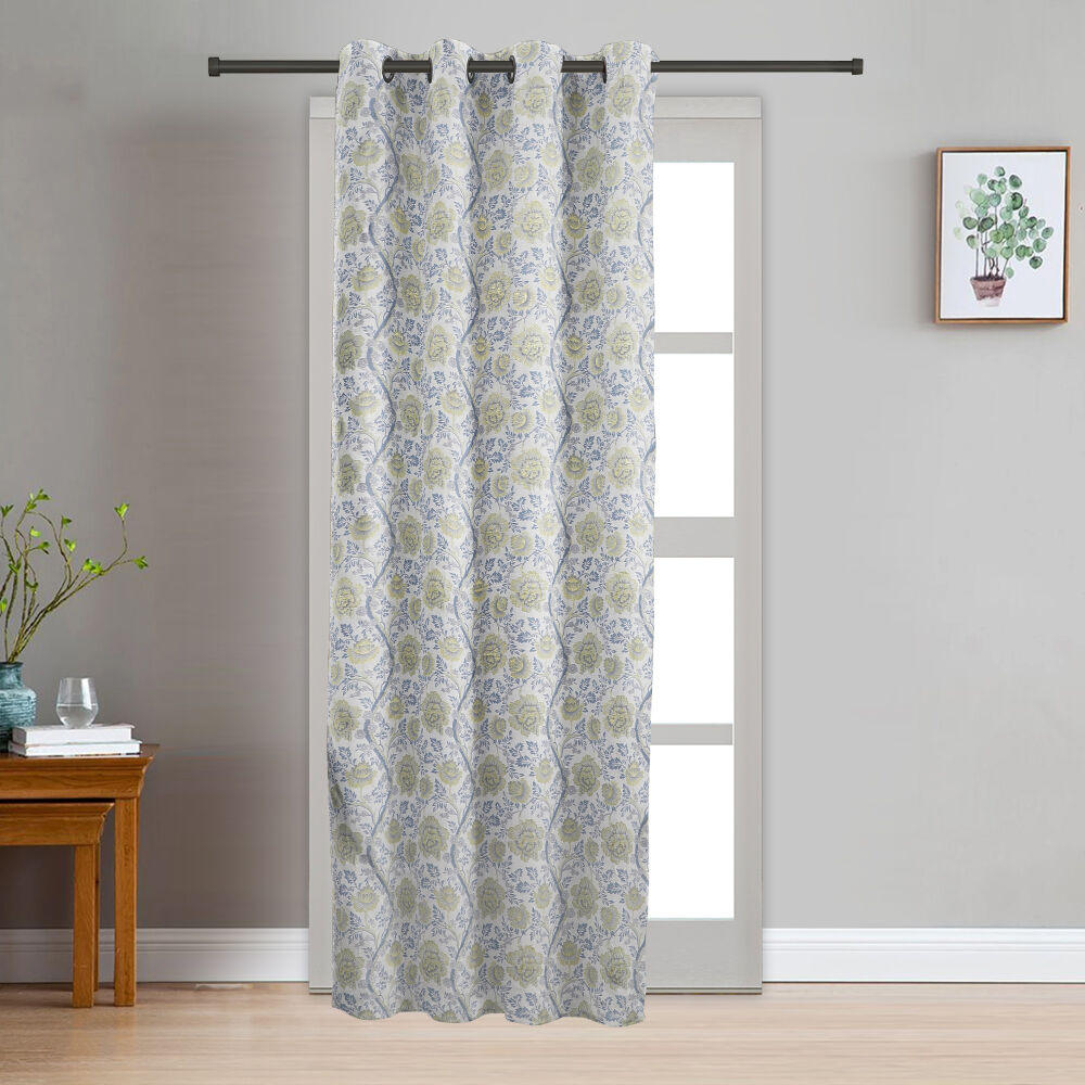 Home Beautiful                         7 ft. Light Blue Polyester Curtain