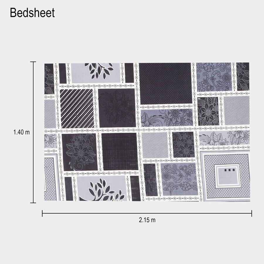 Grey Microfiber Single Bedsheet, , large image number null