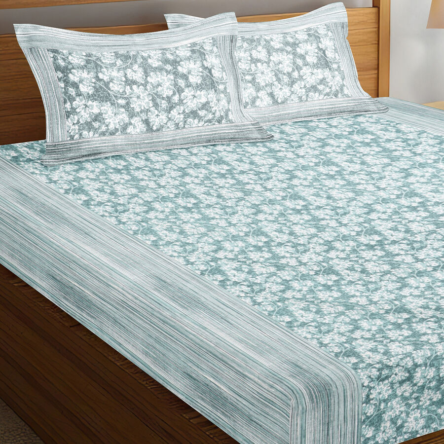 Multicolour Polycotton Double Bedsheet, , large image number null