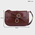 Women's Tan Polyurethane Sling Bag, , small image number null