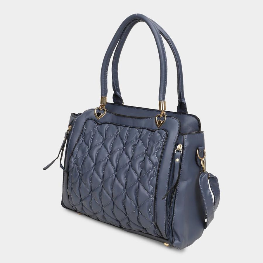 Women's Colour Block Polyurethane Hand Bag, , large image number null