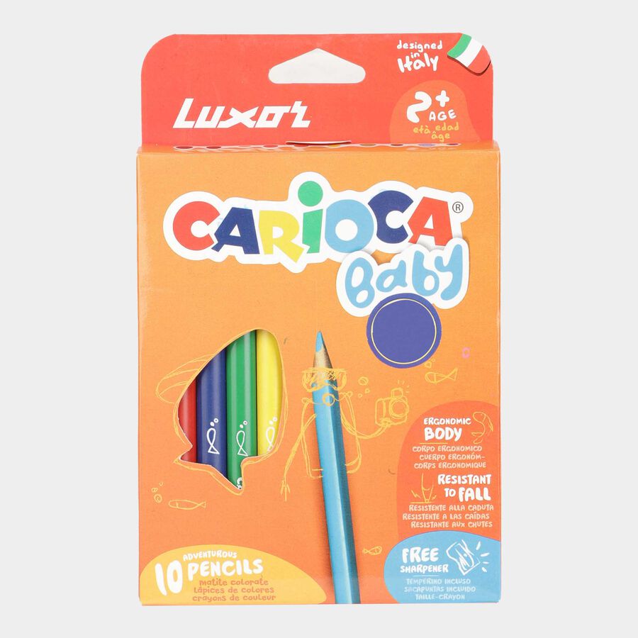 Plastic, Colour Pencil, 24.46 cm X 0.51 cm X 40.61 cm, 3+ Years - Colour/Design May Vary, , large image number null