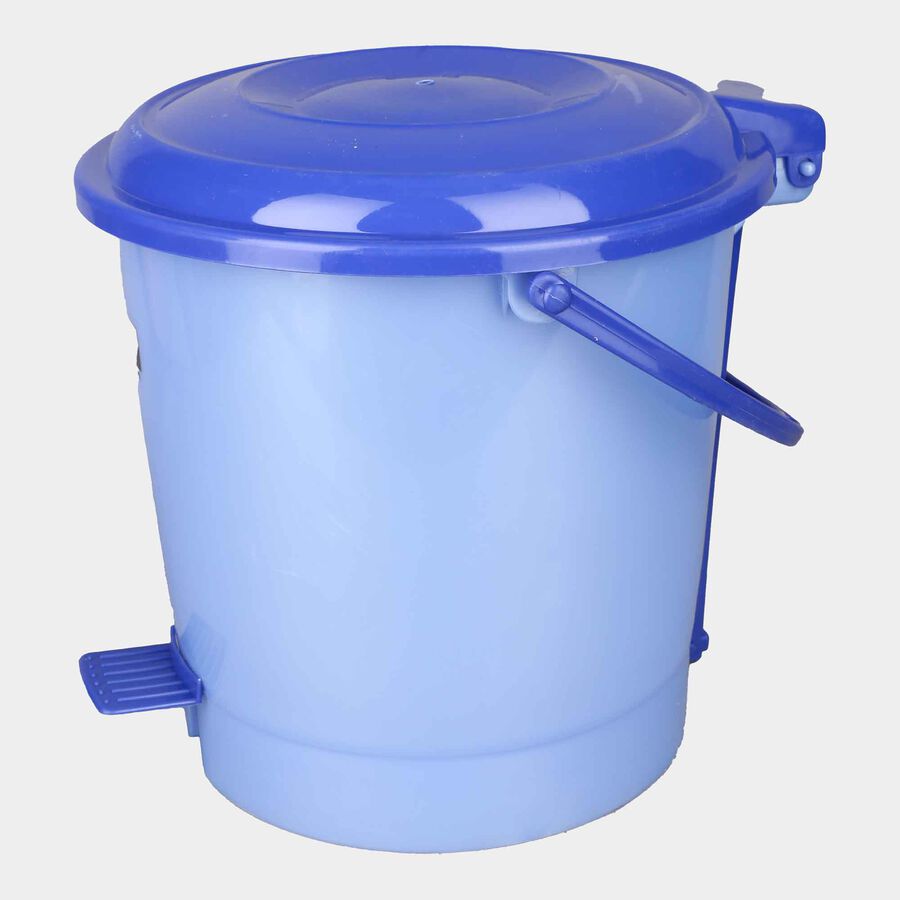 6 L Blue Plastic Dustbin, , large image number null
