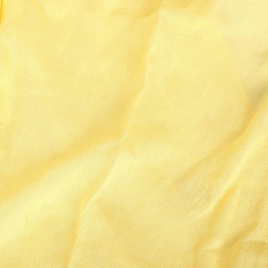 Women's Yellow Viscose Scarf, , large