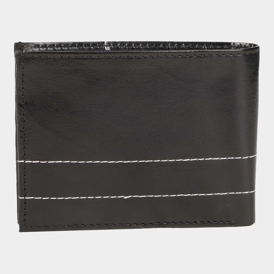 Men's Black Polyurethane Wallet, , large image number null