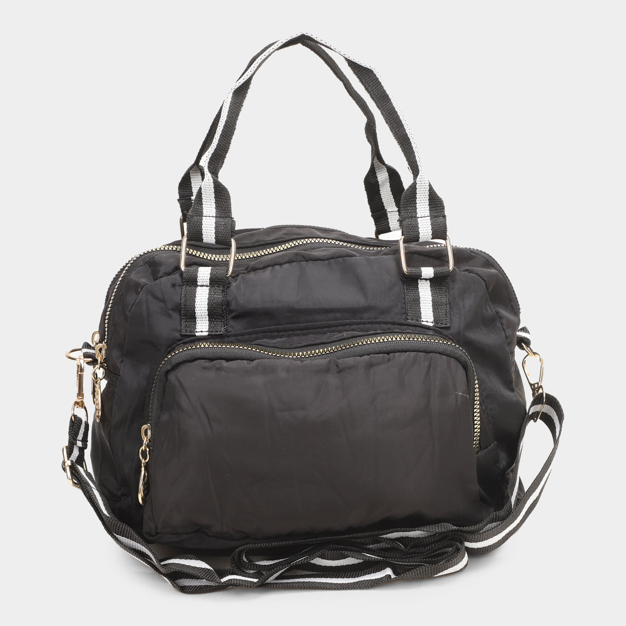 Lucky Charm                         Women's Black Fabric Hand Bag