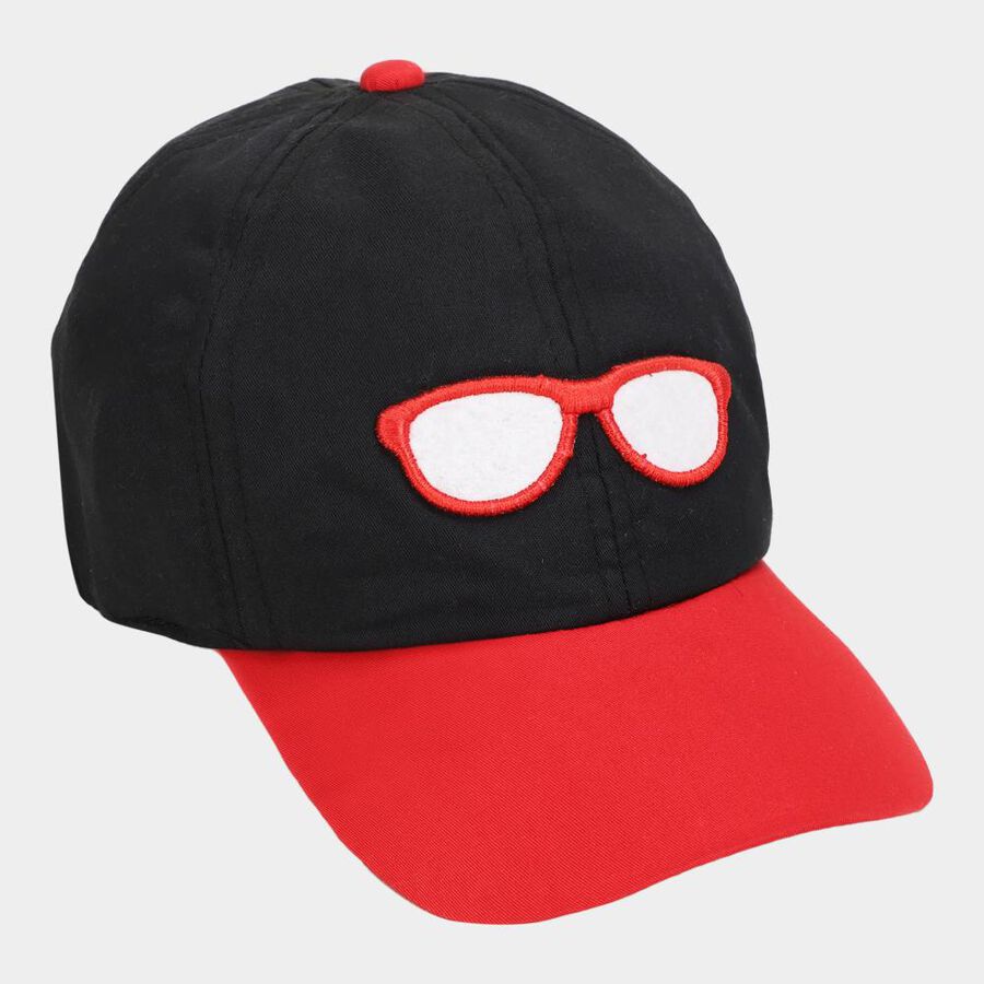 Kids' Black Canvas Cap, , large