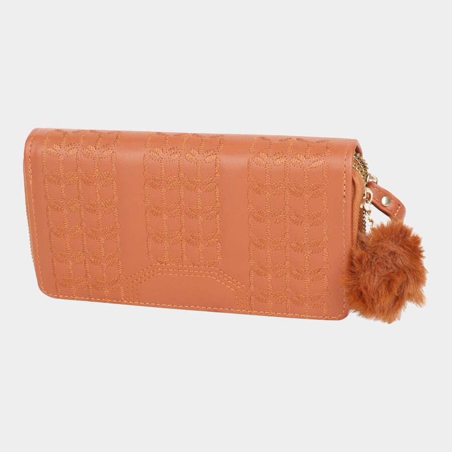 Women's Polyurethane Zipper Hand Pouch, , large image number null