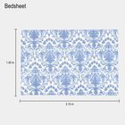 Blue Cotton Blend Single Bedsheet, , small image number null